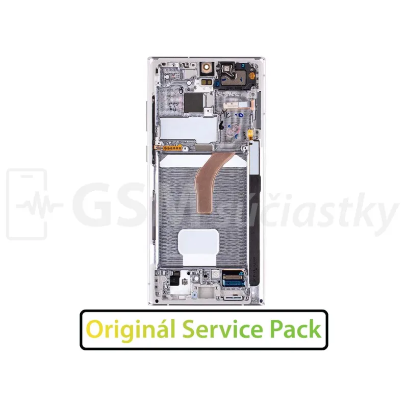 LCD Displej + Dotykové sklo Samsung Galaxy S22 Ultra S908B - originál Farba: Phantom White
