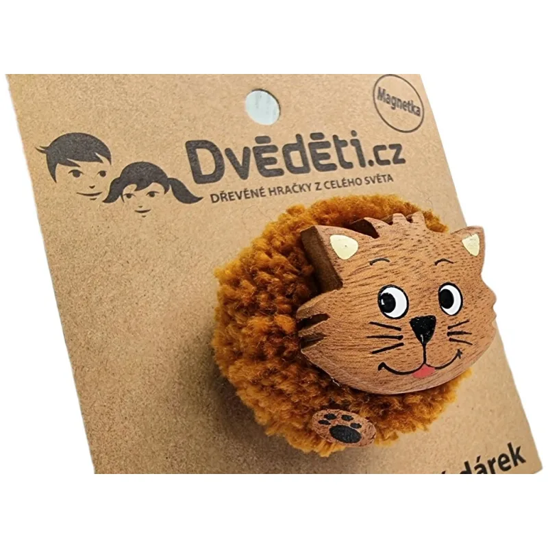 2Kids Toys Drevená magnetka veľká brmbolec Mačka