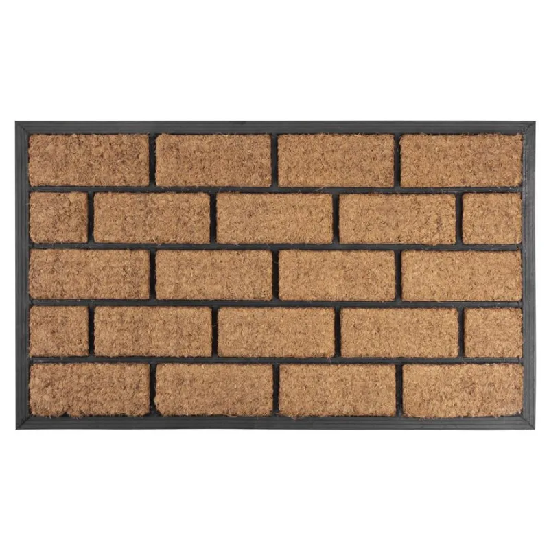 Rohožka pred dvere Brickwall – 45x75 cm, hnedá