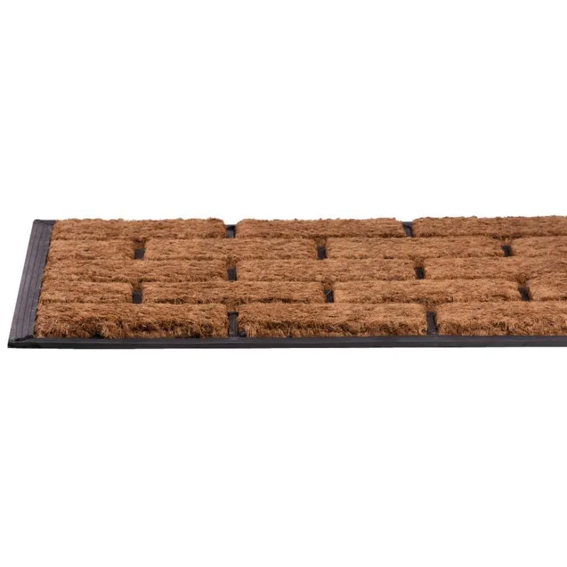 Rohožka pred dvere Brickwall – 45x75 cm, hnedá