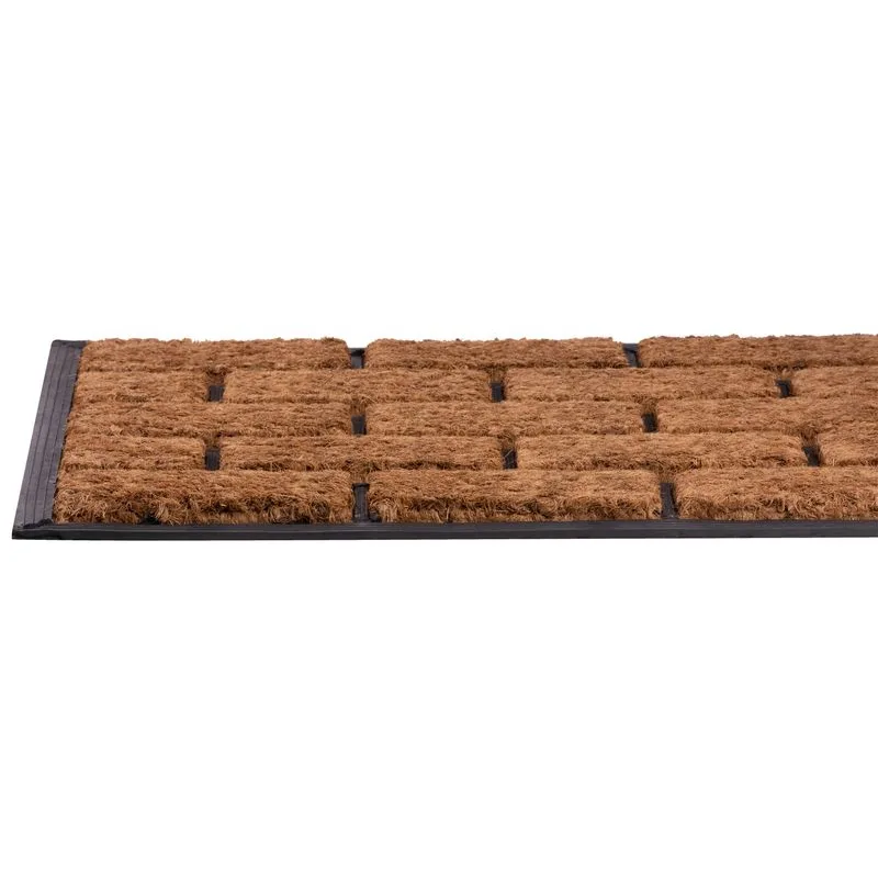 Rohožka pred dvere Brickwall – 45x75 cm, hnedá