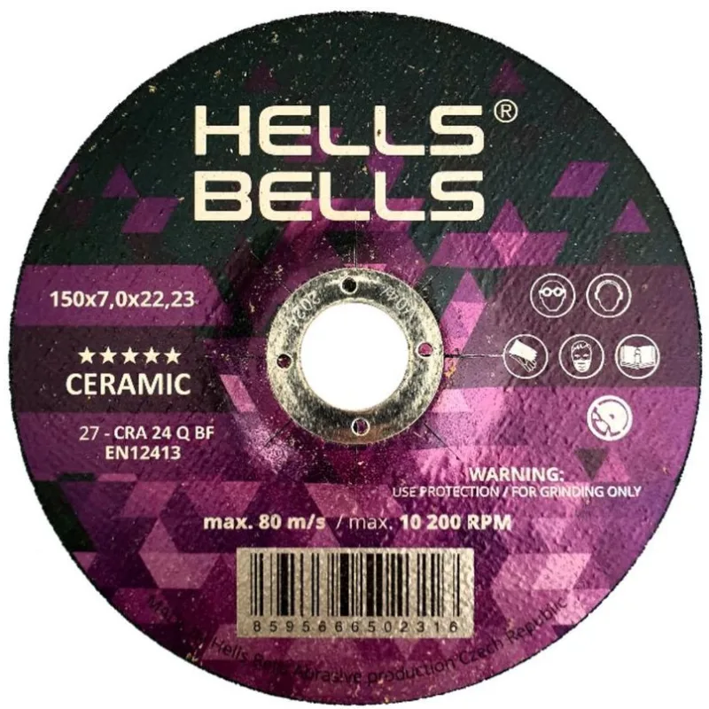 Kotúč Hells Bells 125x7.0x22.2 mm – SG-Ceramic, brúsny