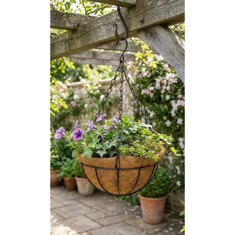 Visiaci držiak na kvetináč s retiazkou, 20 cm