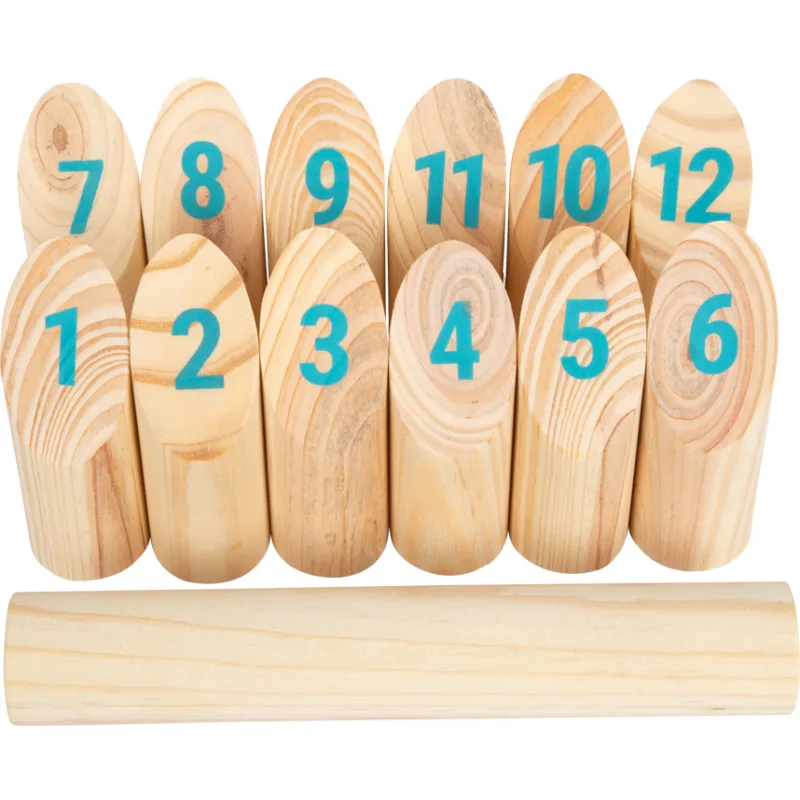 Vikingské kocky Kubb s číslami Active