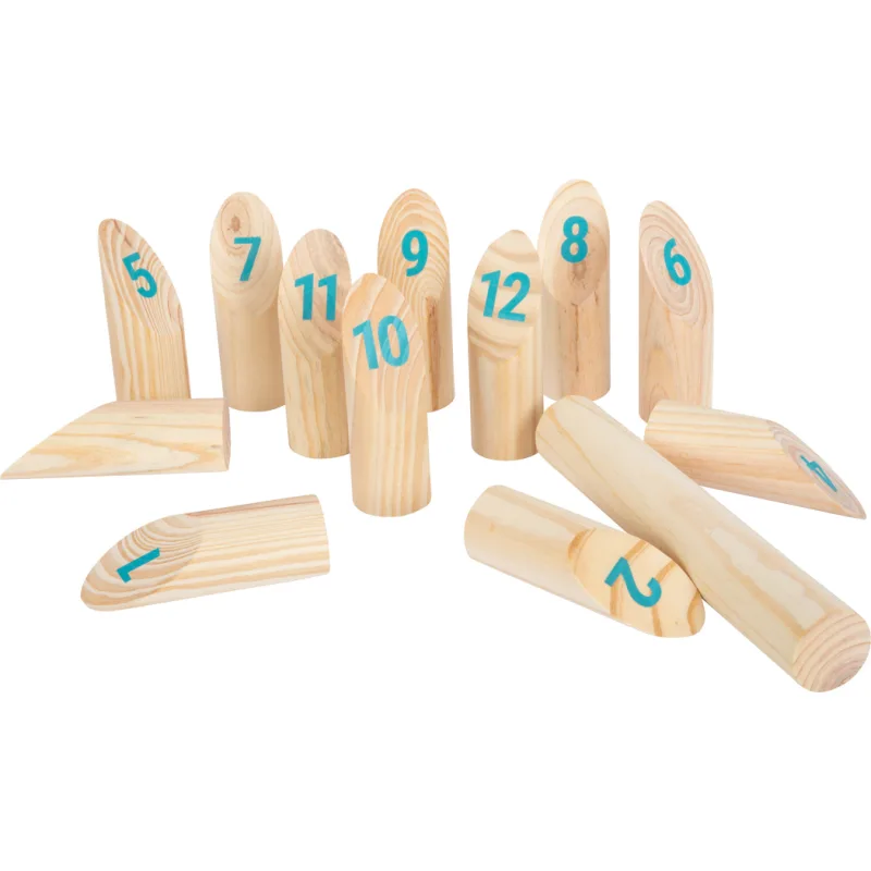 Vikingské kocky Kubb s číslami Active