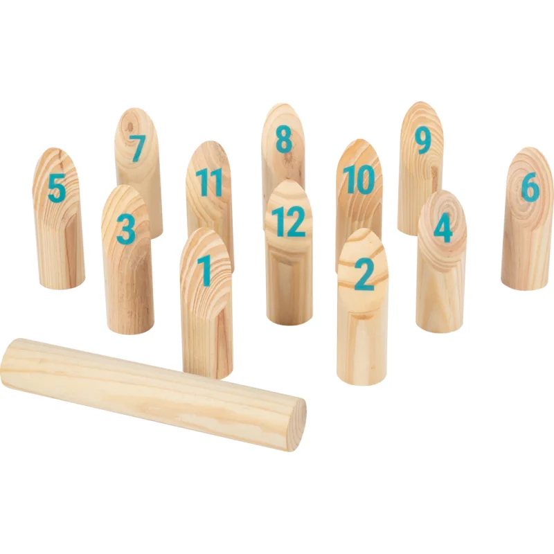 Vikingské kocky Kubb s číslami Active