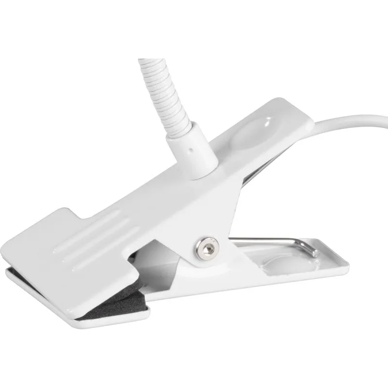 Lampa Strend Pro, stolná, s klipsou na uchytenie, Alu, biela, 41 cm