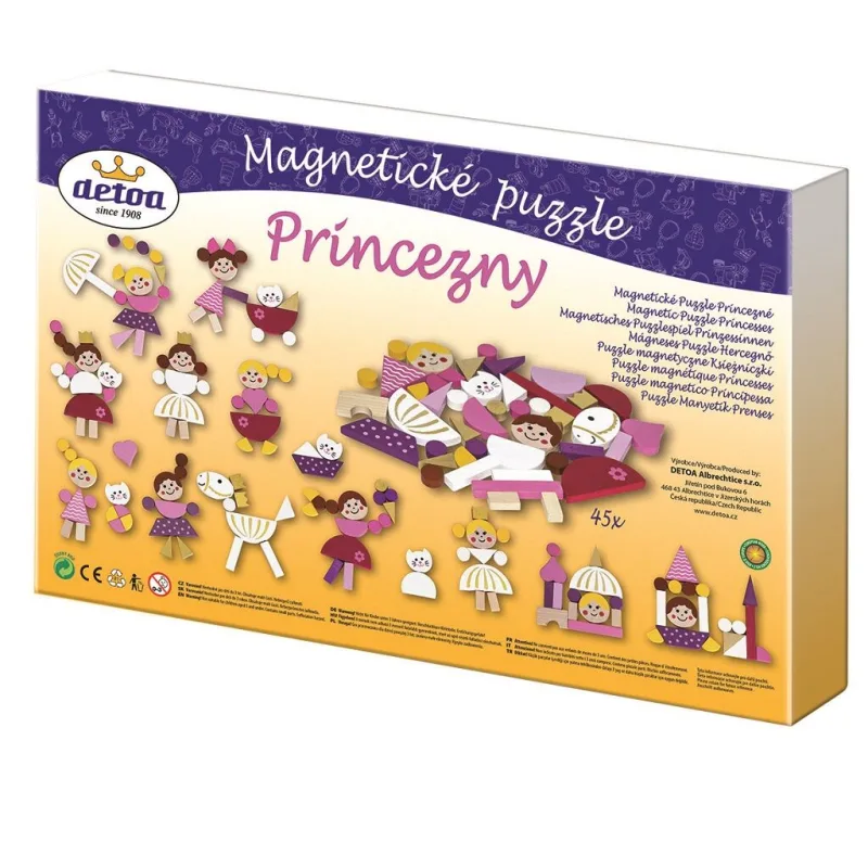 Detoa Magnetické puzzle Princezné