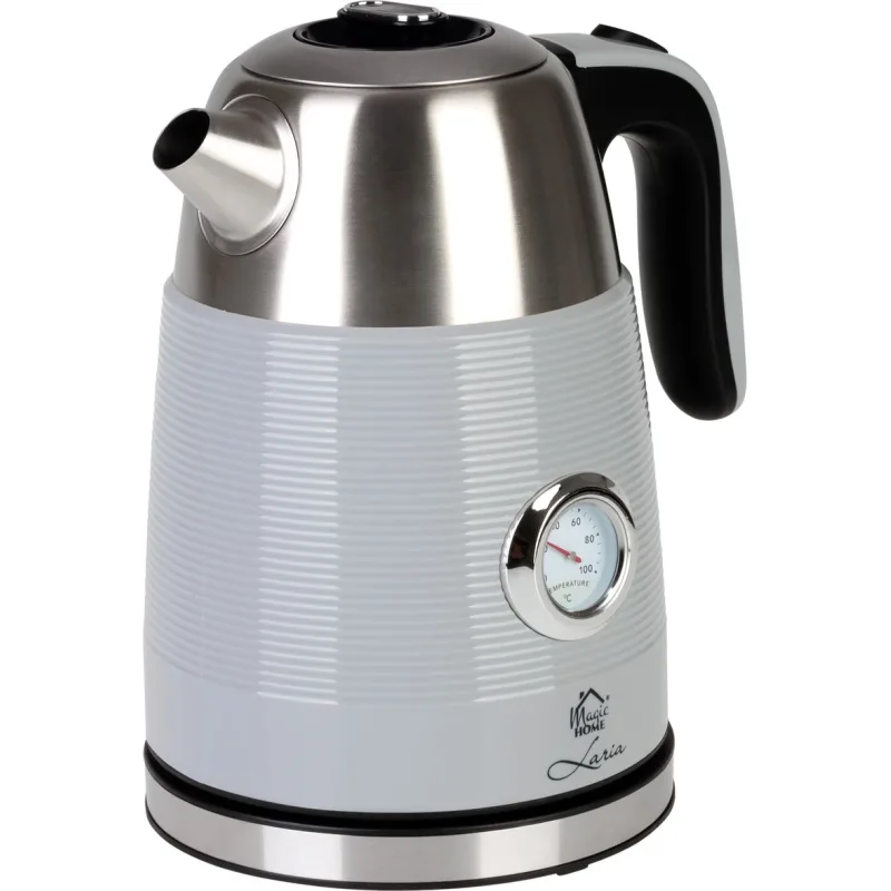 Kanvica MagicHome Laria 1,7 l, rýchlovarná, šedá, s teplomerom