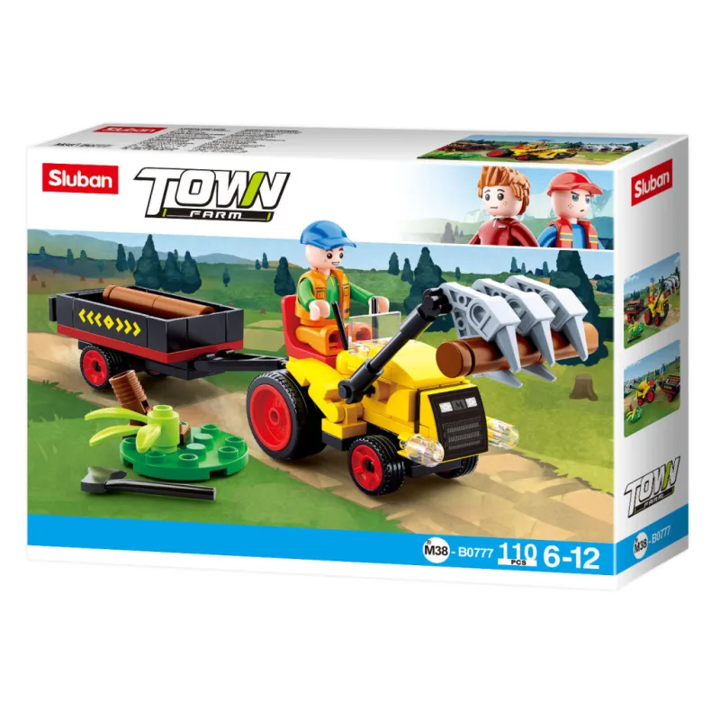 Sluban Town Farma M38-B0777 Traktorík s prívesom