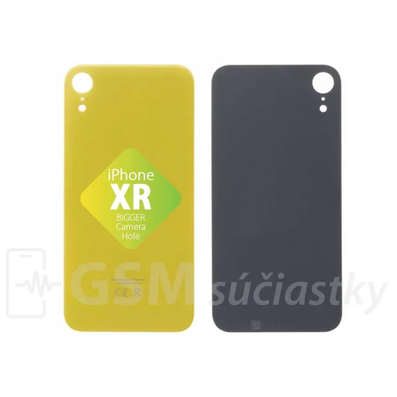 iPhone XR - Zadné sklo housingu Žlté