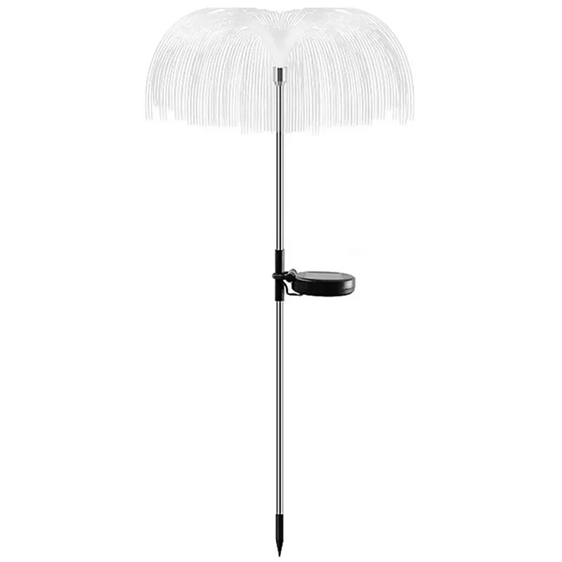 Solárna lampa Meduse 75 cm – meniace farby, fiber vlákna