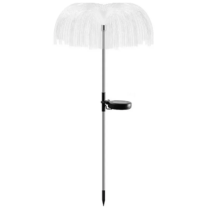 Solárna lampa Meduse 75 cm – meniace farby, fiber vlákna