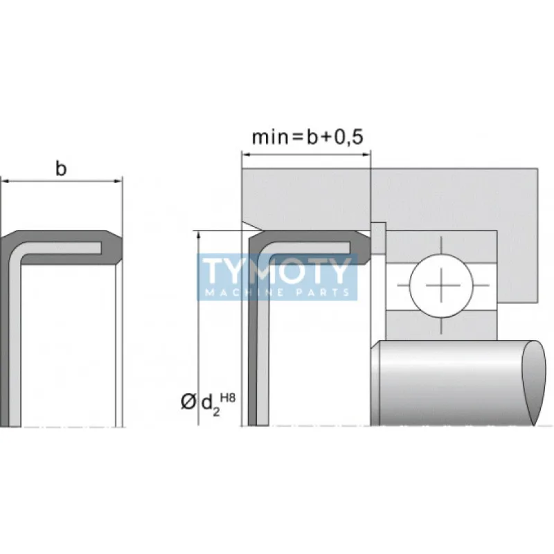 Tesniace viečko VER01 NBR 170x15 Dichtomatik