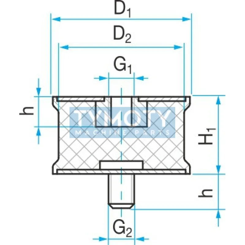 Silentblok SP2 - 46x40/25 M10/M10x28