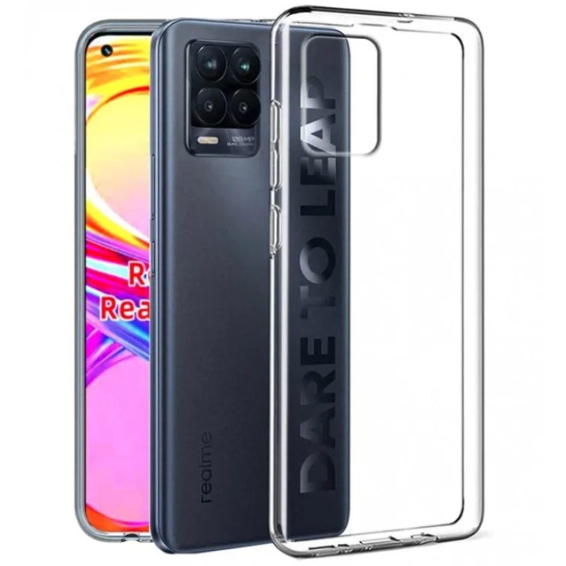 Transparentné Puzdro priesvitné silikónové Realme 8, Realme 8 Pro Farba: Priesvitné 2037