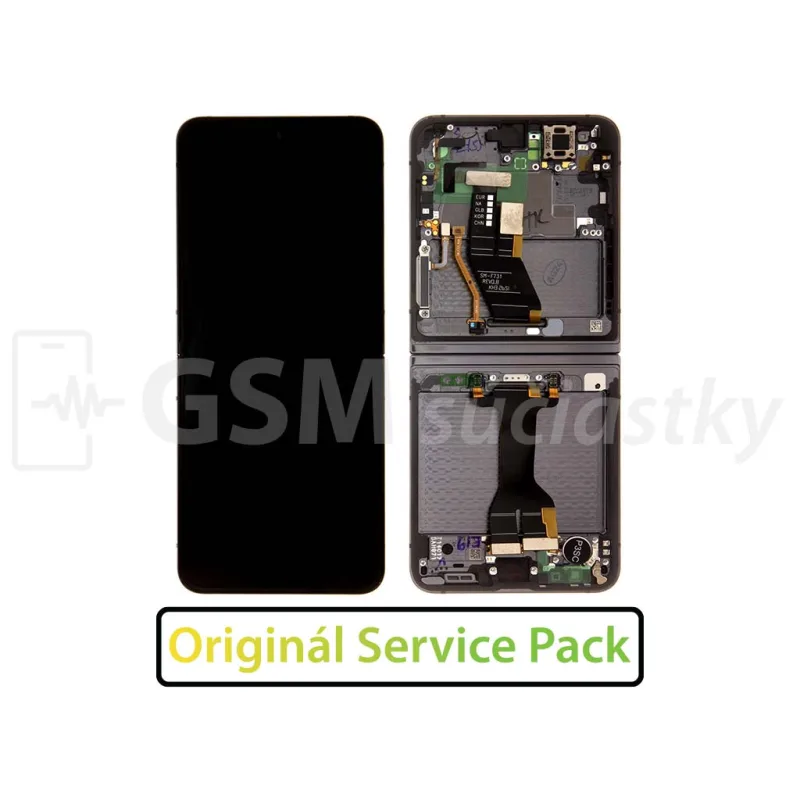 Samsung F731 Galaxy Z Flip 5 - LCD displej + Dotykové sklo a Rám Originál