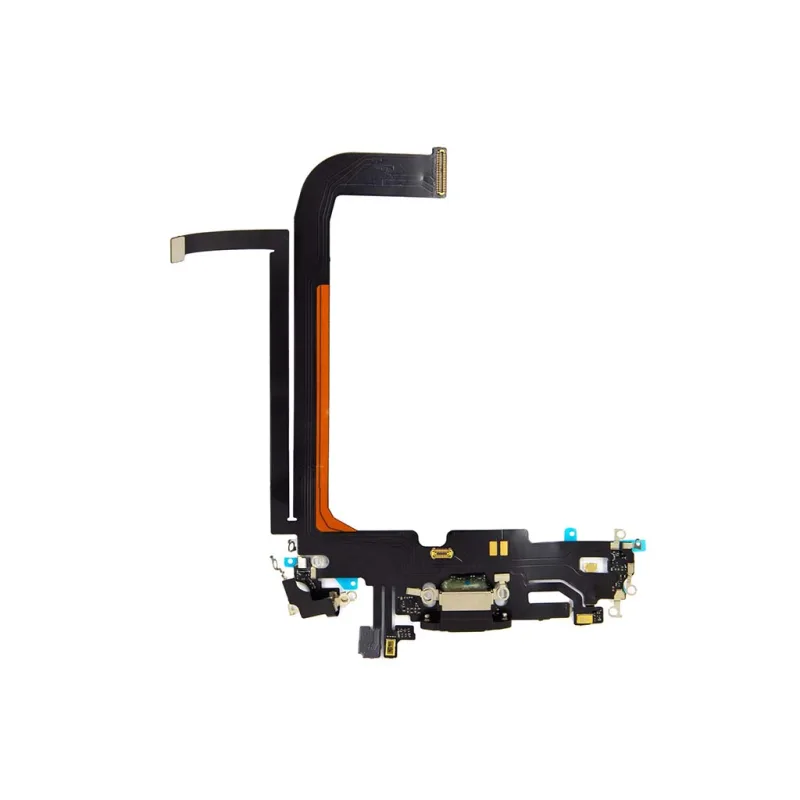 Flex kábel nabíjania iPhone 13 Pro Max - nabíjací konektor, mikrofón Farba: Zlatá