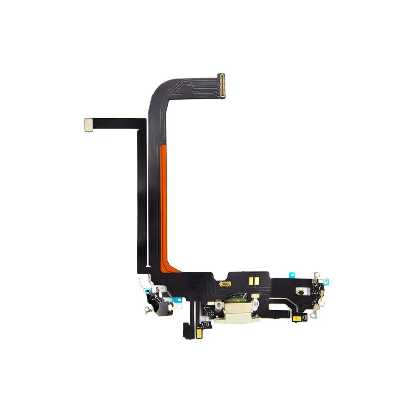 Flex kábel nabíjania iPhone 13 Pro Max - nabíjací konektor, mikrofón Farba: Zlatá