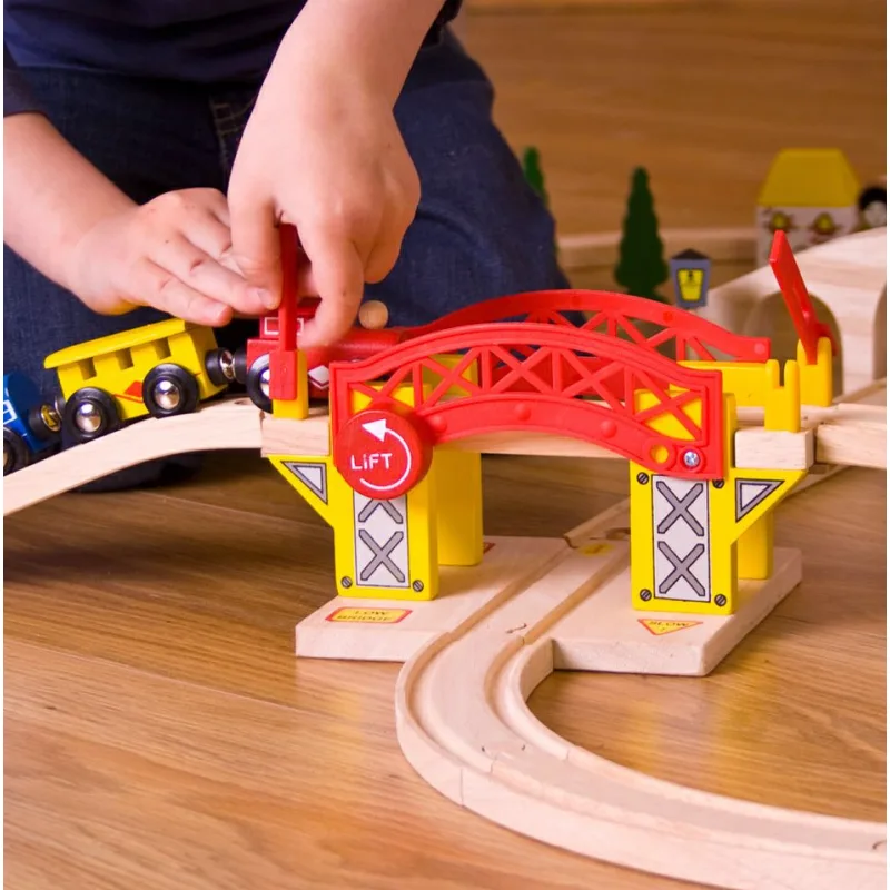 Bigjigs Rail Drevené vláčiky - Zdvíhací most