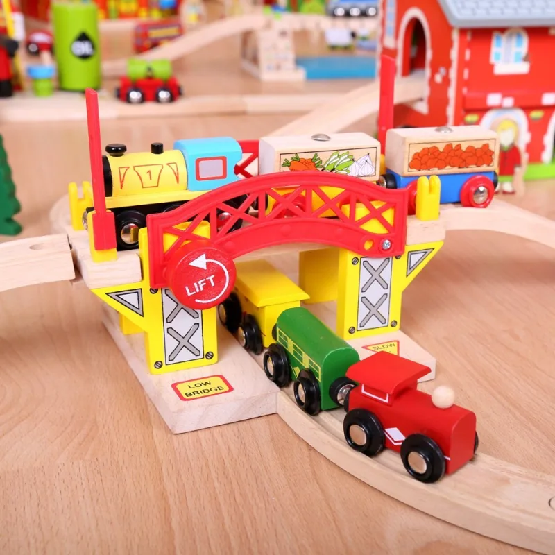 Bigjigs Rail Drevené vláčiky - Zdvíhací most