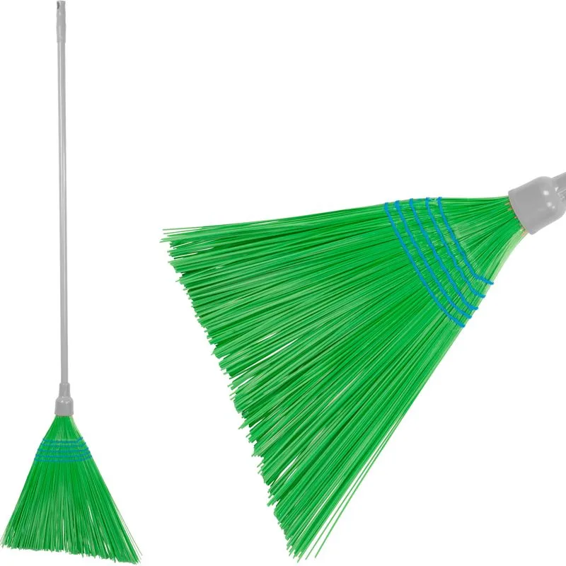 Metla Cleonix 3806G, SorgoSkew, zelená, kovová násada 153 cm, šikmá, 41×45 cm