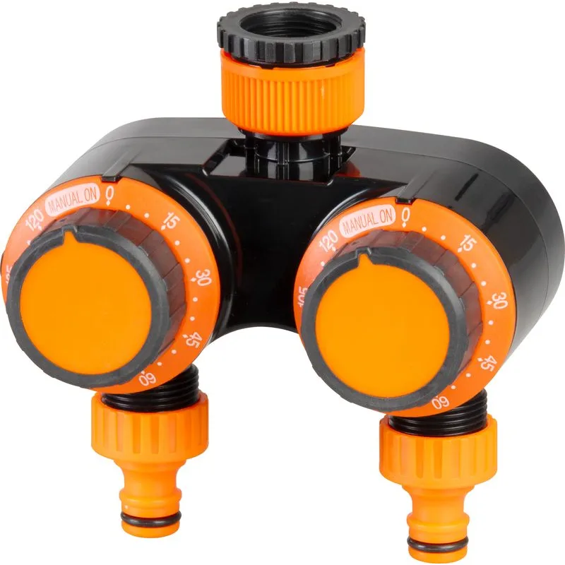 Časovač Strend Pro Garden, 2-cestný rozbočovač, mechanický