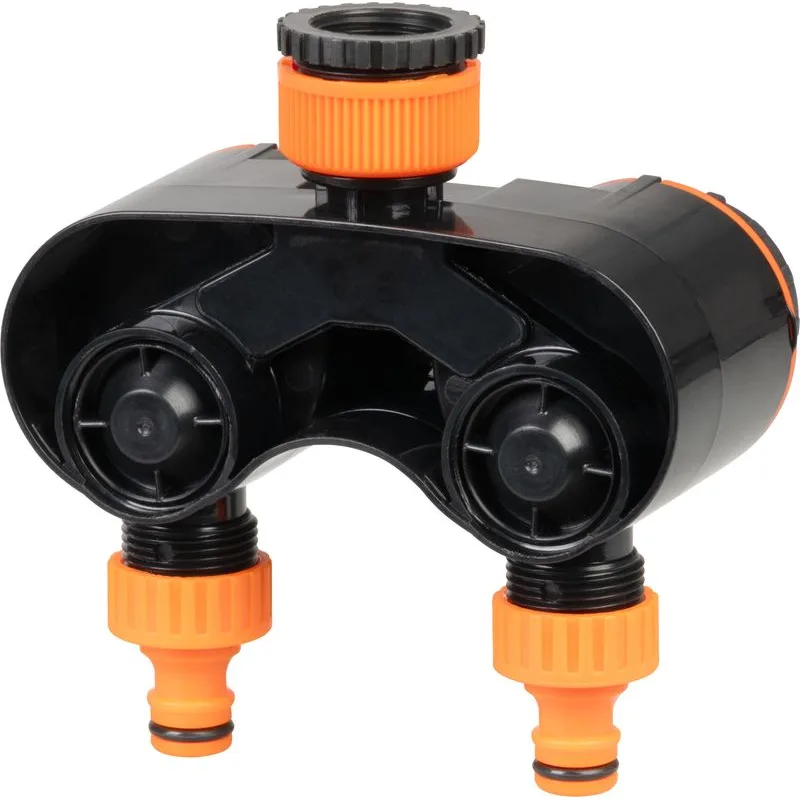 Časovač Strend Pro Garden, 2-cestný rozbočovač, mechanický