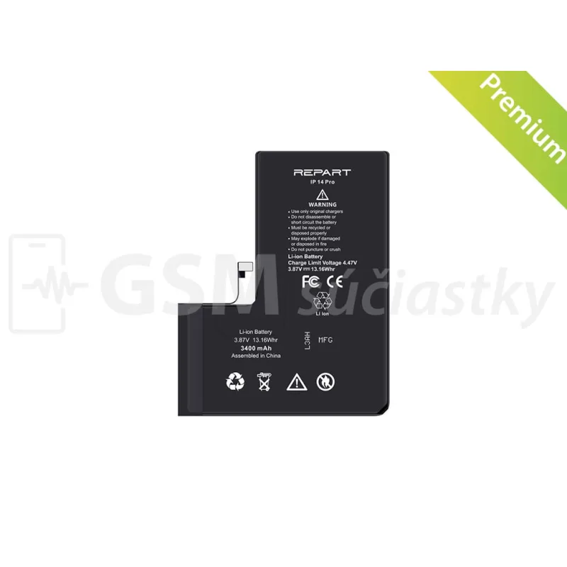 Batéria s vyššou kapacitou pre iPhone 14 Pro - 3400 mAh