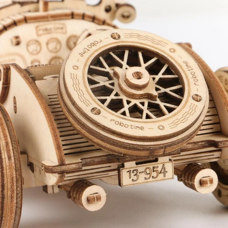RoboTime Drevené 3D puzzle Závodné auto 220 ks
