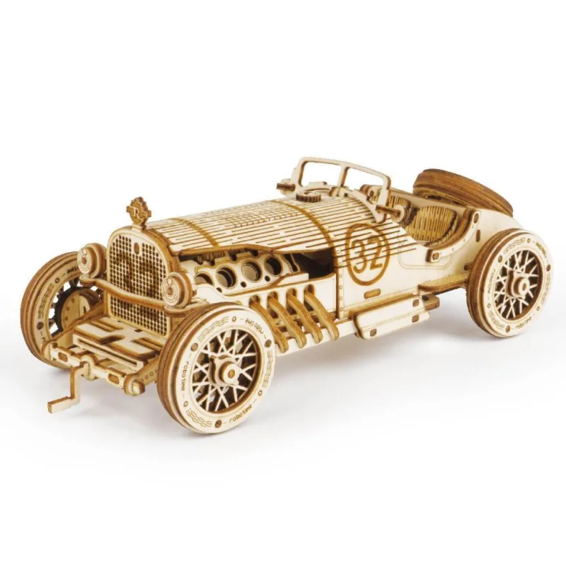 RoboTime Drevené 3D puzzle Závodné auto 220 ks