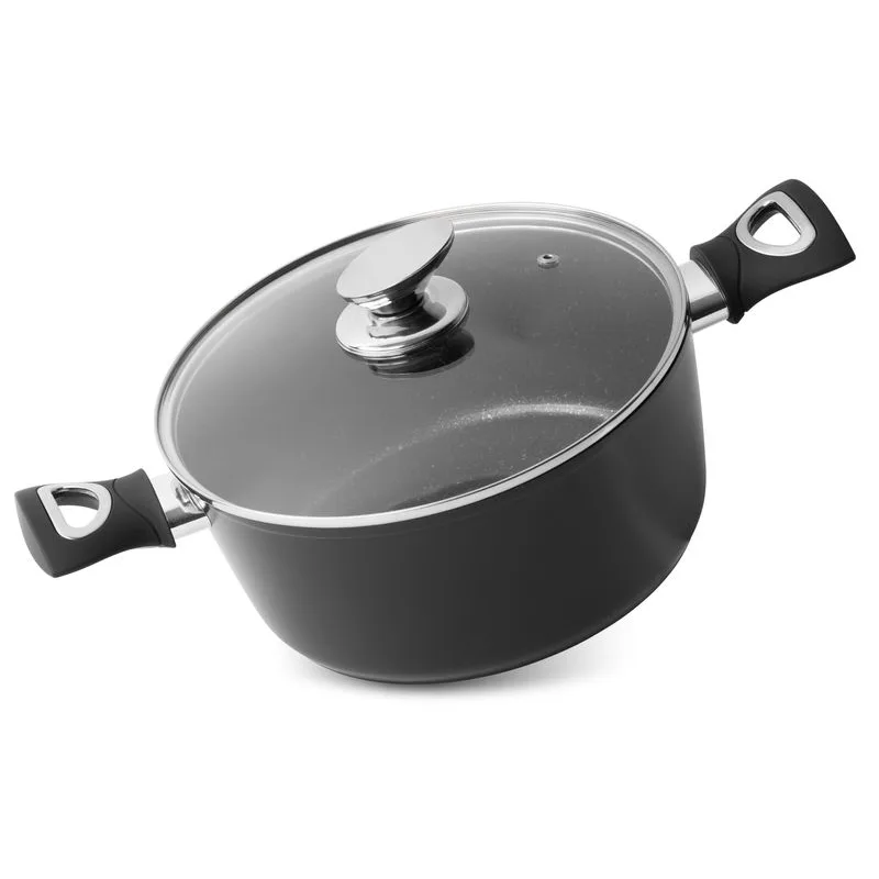 Hrniec MagicHome Black Line, 24 cm, 4,0 l, s pokrievkou