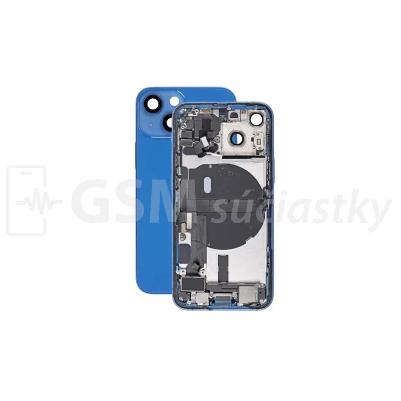 iPhone 13 mini - Zadný Housing s Malými Dielmi - Modrý