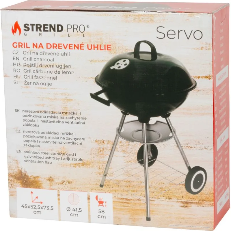 Gril na drevené uhlie Strend Pro Servo, BBQ, 45x52,5x73,5 cm