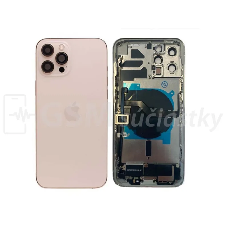 iPhone 12 Pro - Zadný Housing s Malými Dielmi - Zlatý