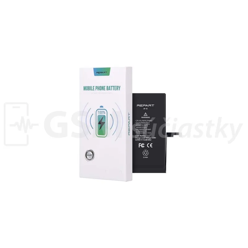 Apple iPhone 15 - batéria 3 349 mAh (Zobrazuje zdravie)