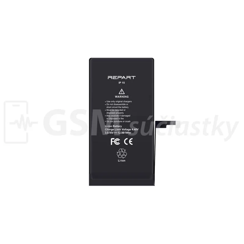 Apple iPhone 15 - batéria 3 349 mAh (Zobrazuje zdravie)