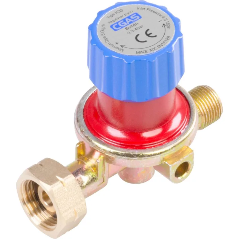 Regulátor plynu CGAS H33, nastaviteľný, 0,5–4 bar, G3/8"-LH
