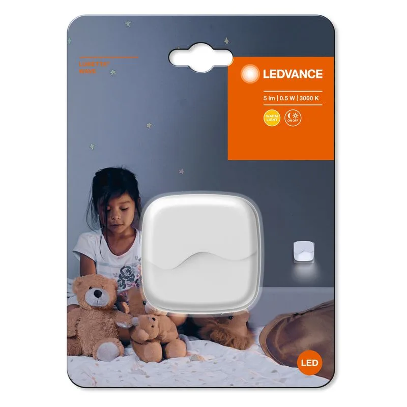 Svietidlo LEDVANCE LUNETTA Wave White, do zásuvky, 5 lm