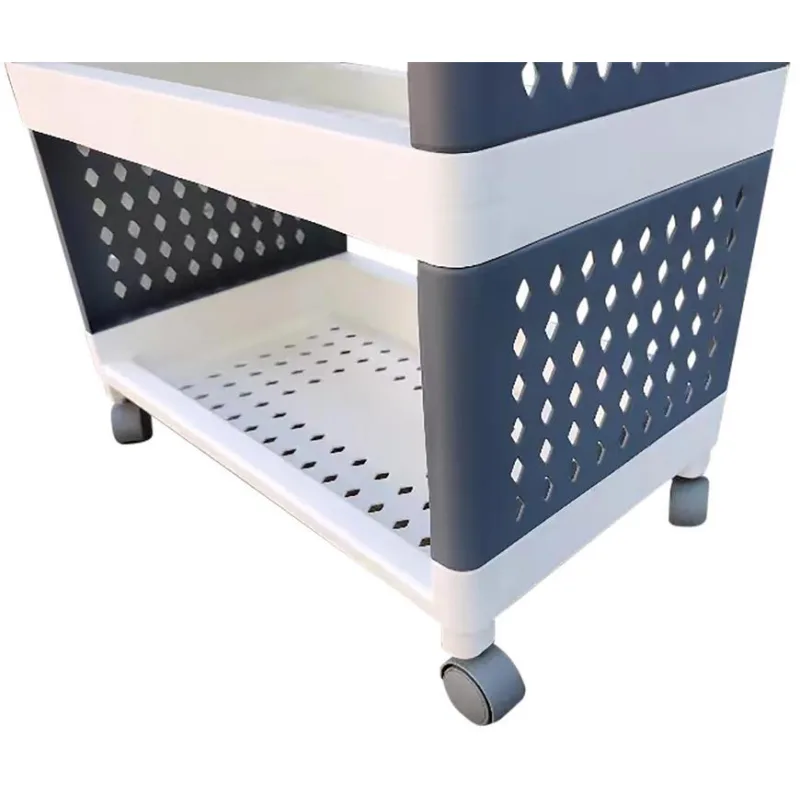 Regál MagicHome Rolly – plastový, 4 police, 49x29x75,5 cm, na kolieskach