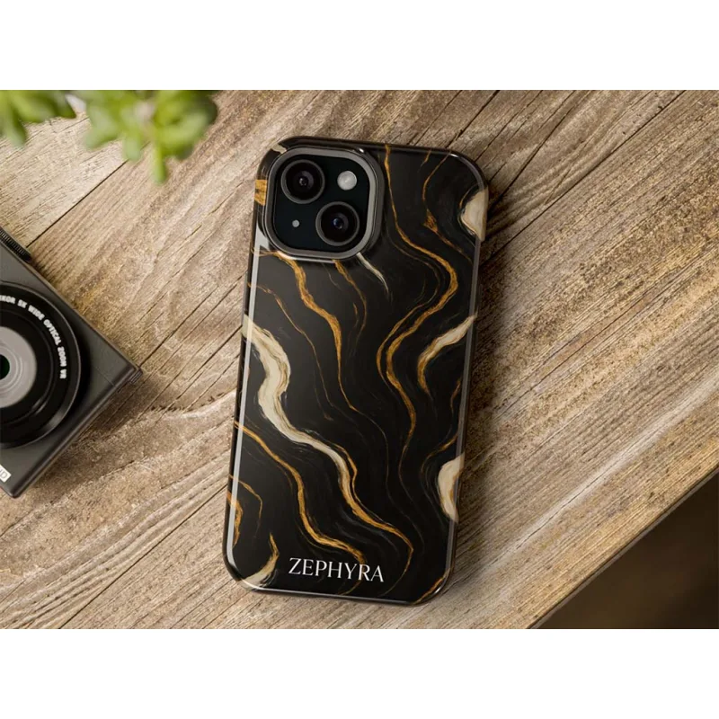ZEPHYRA Noir Luxe Marble - iPhone 15 Kryt