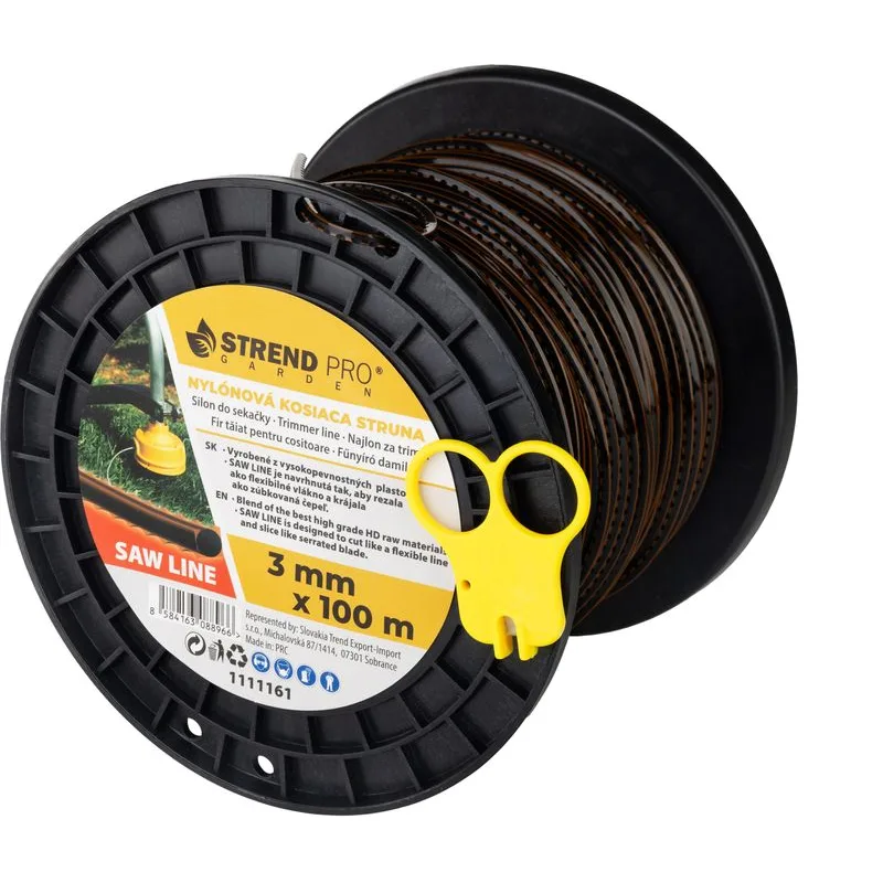 Silon na kosenie SawLine 3 mm, L-100 m, zúbkovaný