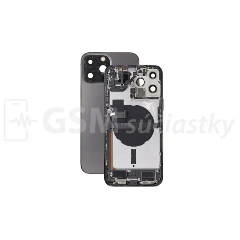 iPhone 13 Pro Max - Zadný Housing s Malými Dielmi - Čierny