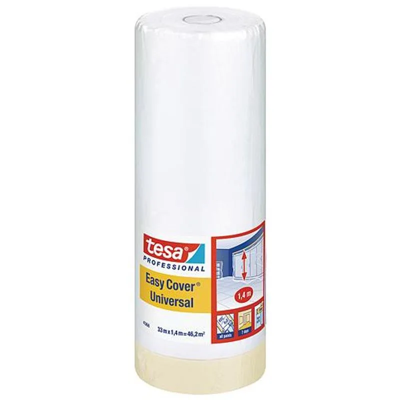 Fólia tesa Pro Easy Cover® Universal, s páskou, 1400 mm, L-33 m, transparentná