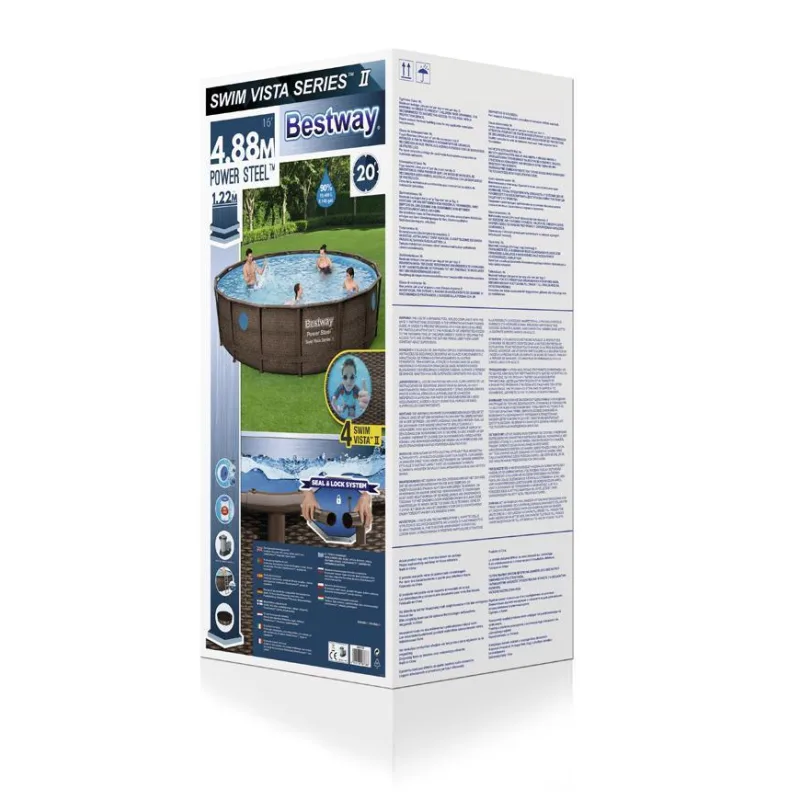 Bestway 56725 Power Steel Vista 488x122 cm, bazén s filtráciou