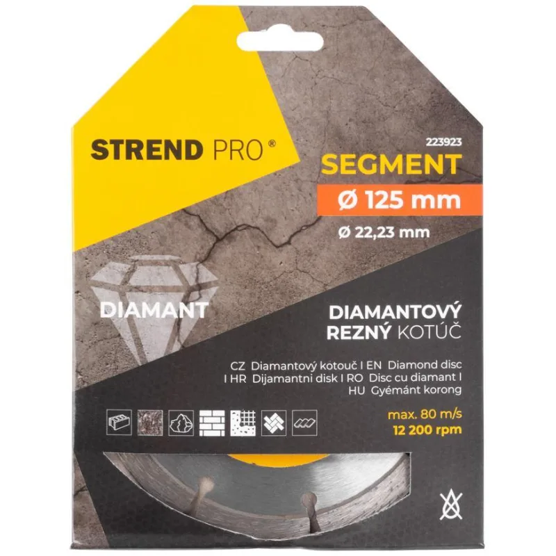 Diamantový kotúč Strend Pro 521A, 125 mm, Segment