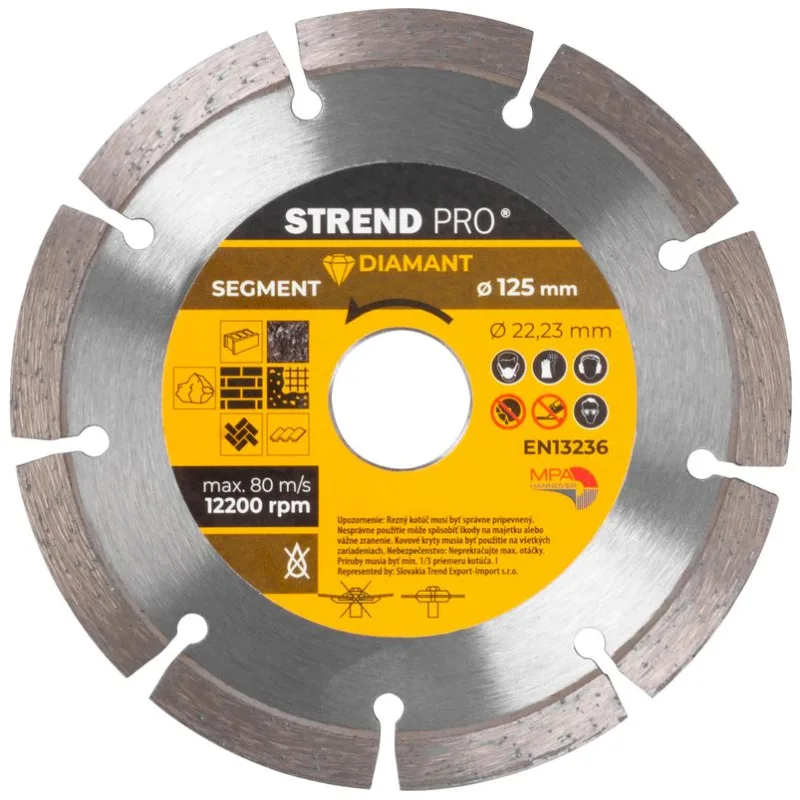 Diamantový kotúč Strend Pro 521A, 125 mm, Segment