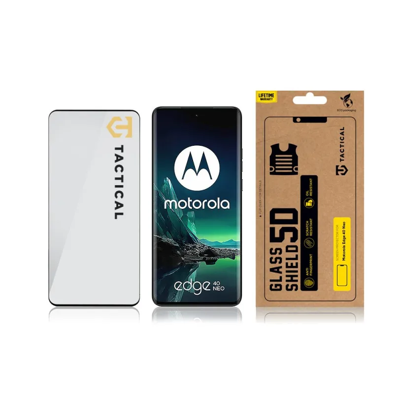 Mocolo Ochranné 5D sklo na celý displej Motorola Edge 40 Neo Black