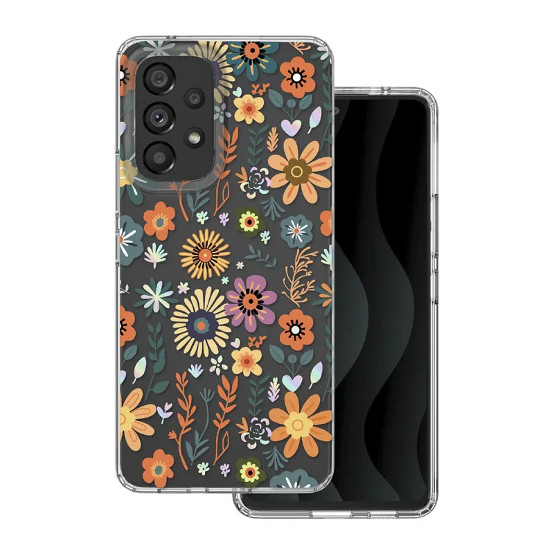 TFO Obrázkové puzdro silikónové Samsung Galaxy A53 5G Oranžové kvety