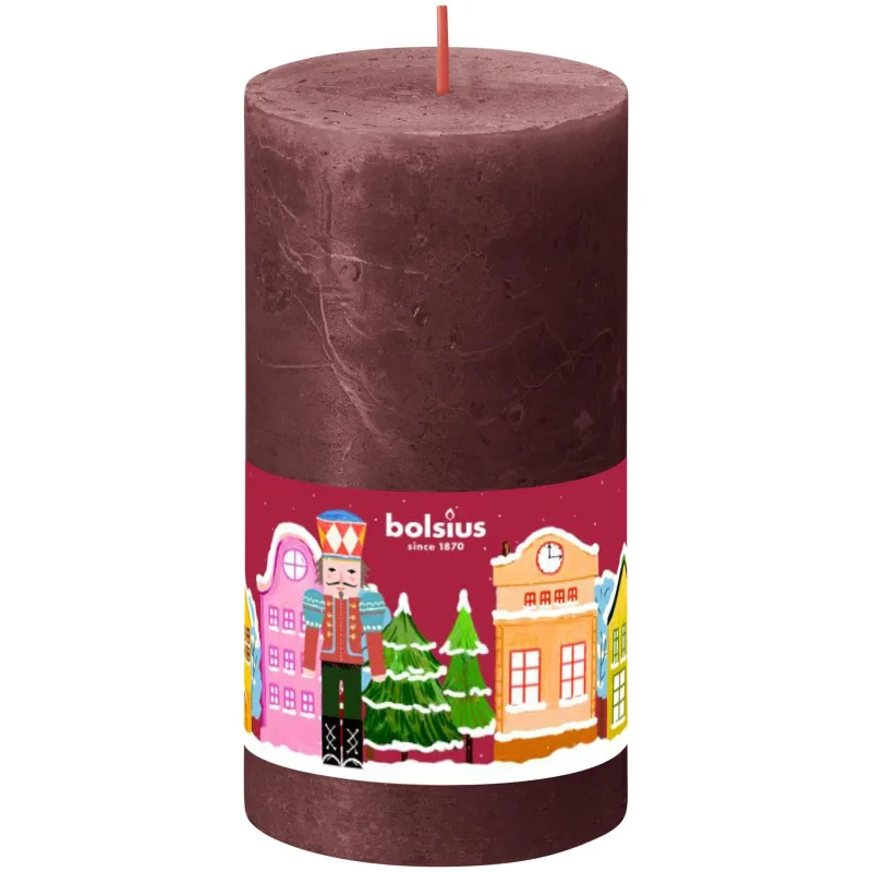 Vianočná sviečka Bolsius Luskáčik, valcová, 68x130 mm, 54 hod.